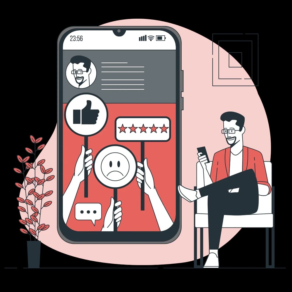 Feedback and support illustration